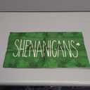 St Patricks Day Throw Pillow Covers 12x20 Inch, Here for The Shenanigans Shamrock Lumbar Cushion Cases, Spring Farmhouse Decor for Sofa Couch Outdoor(Green, 12" x 20" (Pack of 1)