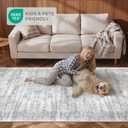 Long Hallway Runner Rug- Carpet Runners for Hallway 12ft, Anti Slip Backing Washable Rug Runner for Bathroom, Entrance, Living Room, Soft Low Pile Modern Rug Runner(2'x12', Grey/Ivory)