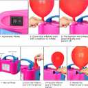 Balloon Pump 600W 110V Electric Balloon Pump Portable Electric Inflator Balloon Air Pump-2 Tying Tools Balloon Blower for Party Decoration