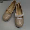 DREAM PAIRS Girls Dress Shoes Mary Jane Flats (Beige), US 5