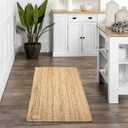 Rectangular Handmade Area Rug (Natural Beige, 2 x 6) | 100% Natural Jute | Kid/Pet Friendly | Easy to Care | Stylish Braided Texture for Home Decor, Living & Dining Room