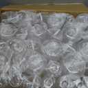 56 Pack Ribbed Origami Ripple Plastic Glasses, 32 Pcs 9 OZ Stemless Champagne Flutes & 24 Pcs 14 OZ Plastic Wine Glasses, BPA-Free Disposable Shatterproof Toasting Glasses for Weddings Parties