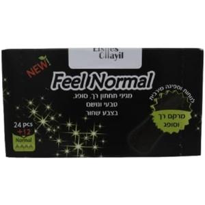 Feel Normal Disposable Black Panty Liners for Women 36 pcs with Protective Layer for Extra Protection Against Leaks