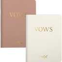 ZICOTO Elegant Vow Books With Gold Foil Lettering For Your Wedding - Perfectly Sized Vow Books With Plenty Of Pages To Write Whatever is on Your Heart - A Beautiful Addition For The Wedding Day