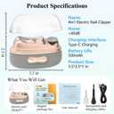 4 in 1 Electric Nail Clipper, Automatic Nail Clipper with 2 Polisher & UV Light, Rechargeable Nail Trimmer with LED Light & Nail Scraps Storage, Ideal Electric Nail Clippers for Seniors, Adult