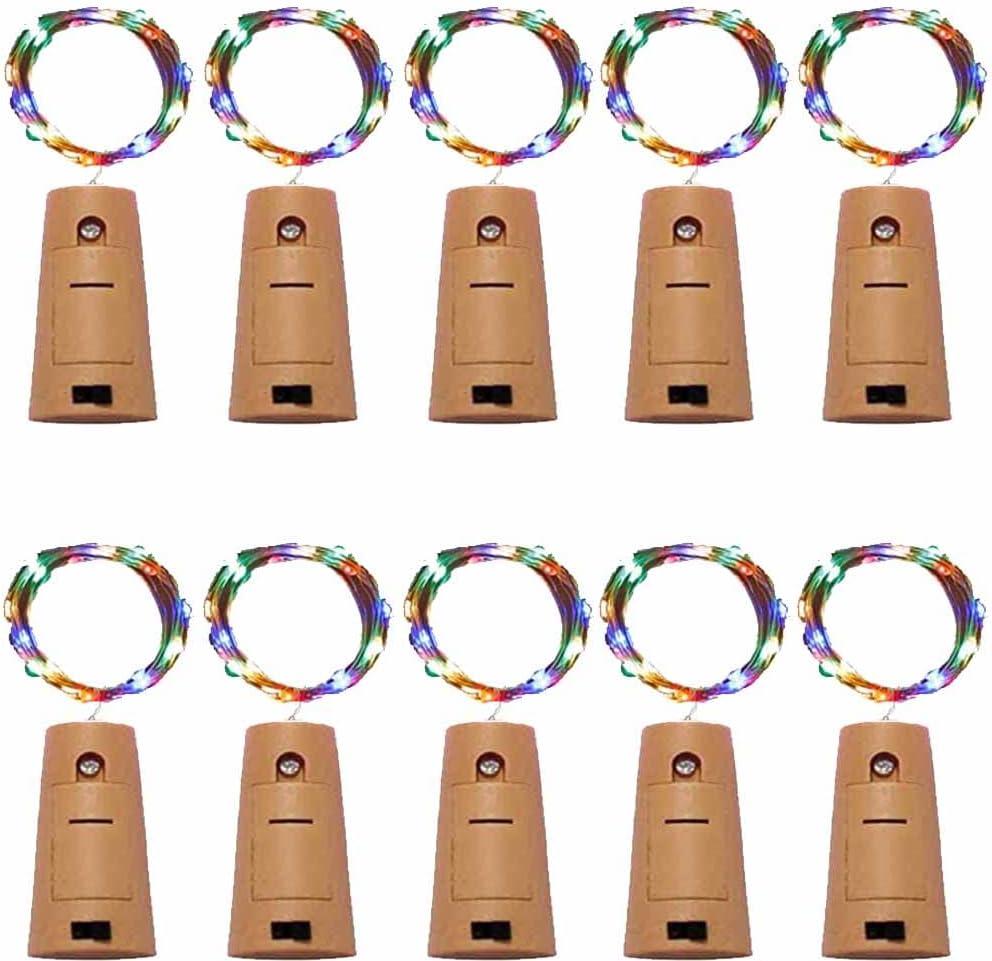 Bottle Lamp 10Pcs 10LED Bottle Lamp with Cork, 3.2 Feet Cork Bottle Lamp Battery-Powered for Bottles, Crafts, Weddings, Parties, Halloween, Christmas Decoration