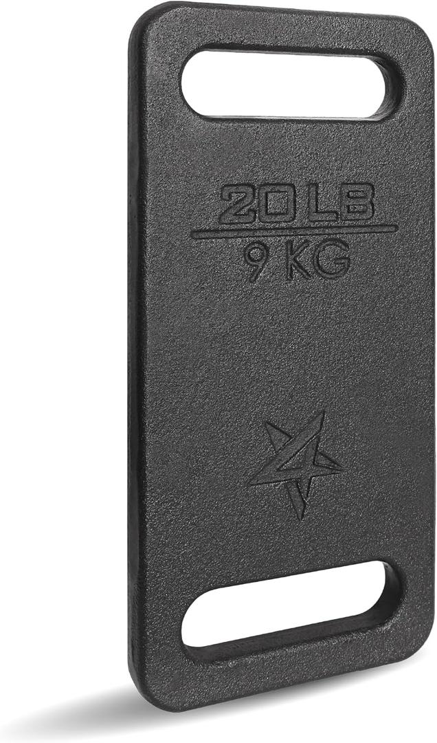 Yes4All Cast Iron Rucking Weight for Backpack, Training Weight Plate with Ergonomic Rounded Handle, Protective Glossy Finish for Weighted Walking, Hiking, Rucking, Resistance Workout, 10 LB