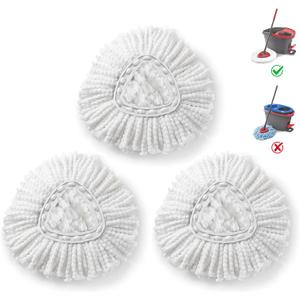 BonusLife 3-Pack Mop Head for O-Ceda EasyWrin Spin Mop Refill 1-Tank System Only Easy Cleaning Microfiber Replacement