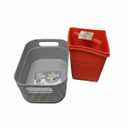 Microwave Popcorn Popper | Replaces Microwave Popcorn Bags | Healthy Air Popped Popcorn - No Oil Needed | BPA Free Premium European Grade Silicone Popcorn Maker by Cestari Kitchen (Red) and Small Seashell StyeBin