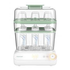 Momcozy 3 Layers Large Bottle Sterilizer and Dryer, Fast Sterilize and Dry, Universal Bottle Sterilizer for All Bottles & Breast Pump Accessories, Touch Screen & Auto-Off Bottle Sanitizer (Green)