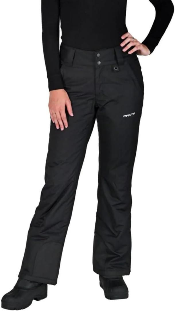 Arctix Women's Insulated Snow Pants, Black, Small Short