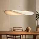 Wabi Sabi Pendant Light,Japanese Silk Pendant Light Fixutre 19.6inch Fabric Pendant Light LED Hanging Pendant Light for Living Room Bedroom Kitchen Island & Entryway3-Color Change, 19.7*19.7*7.1in