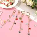 kjcbkcb 314Pcs Zinc Alloy Keychain Making Kit Enhance Focus DIY Key Ring Set Inspire Imagination Keychain Charm Clip Add Fun for DIY