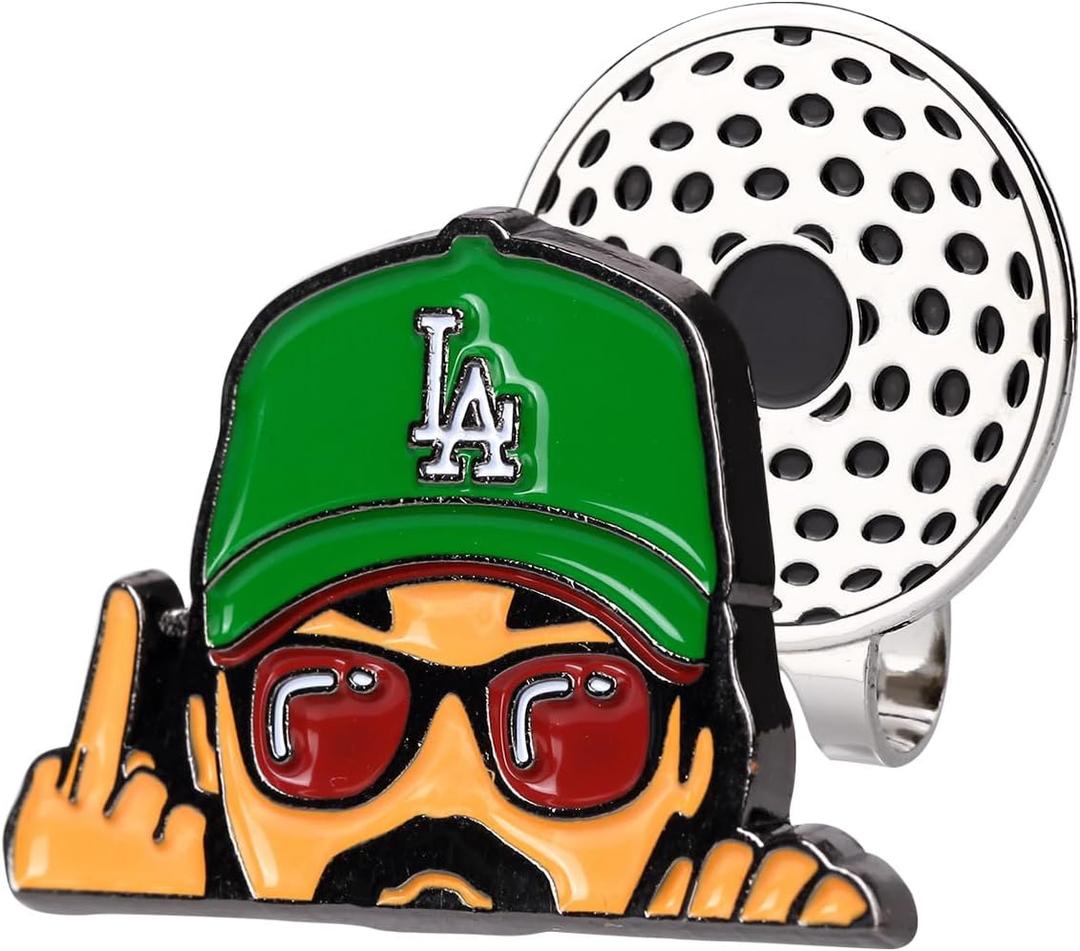 Golf Ball Marker with Hat Clip, Magnetic Golf Ball Marker, Premium Golf Accessories and Funny Golf Gifts for Man Woman and Children