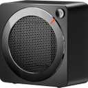 Gaiatop Mini Space Heater, Lightweight PTC Ceramic Fast Heating 500W Energy Efficient for Indoor Use, Overheating & 45 Tip-Over Protection, Portable Desk Electric Heaters for Office Home Black