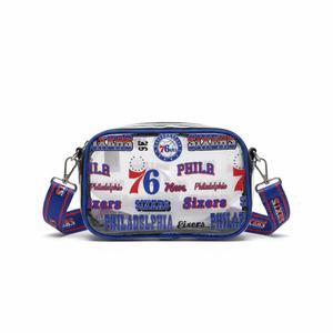 FOCO Philadelphia 76ers NBA Retro Print Clear Crossbody Bag