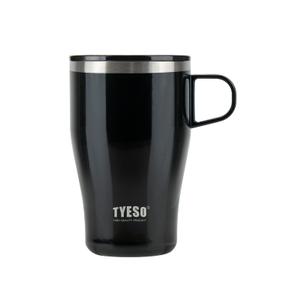 TYESO Coffee Mug,Insulated Tumbler with Lid,Vacuum Insulated Mug Double Wall Stainless Steel Office Tumbler Cup (Black, 13 oz)