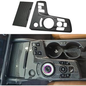 Compatible with 2023 2024 2025 Kia Sportage Accessories Center Console Gear Shift Panel Cover Decoration Trim (Only for Hybrid Version) (Carbon Style)