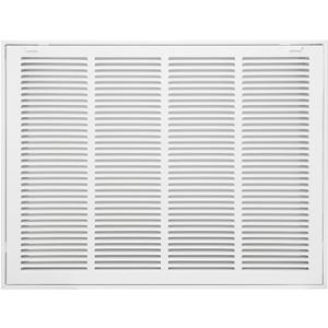 24"W x 18"H [Duct Opening Size] Steel Return Air Filter Grille - Removable Face/Door for 1 inch Filters -HVAC Vent Cover Grill - White [Outer Dimensions: 26 5/8"W X 20 5/8"H]