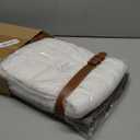 VitalCozy Waterproof Picnic Blankets 7171 inch Outdoor Blanket Foldable 2 in 1 Double Layer Sandproof Beach Mat with Carry Strap for Camping Lawn Park Beach Grass(White)