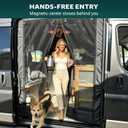 VANNCAMP Magnetic Bug Screen for Ford Transit High Roof Van 2015-2026,Sliding Door Bug Mesh Screen, Weighted Bottom Seam for Wind Resistance, Hands Free, Center Magnetic Closure