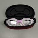 AqtivAqua Swimming Goggles, DX Wide View Swim Goggles for Adult Men Women, Anti Fog No Leaking (White&pink Goggles + Red Case)