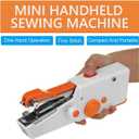 Handheld Sewing Machine for Beginners Quick Stitching, Mini Sewing Machine with Sewing Kits for Fast Fixing Hemming Suitable for Home,Travel,DIY(Orange)