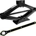 KVAEY Scissor Jack for Car, 2 Ton (4409 lbs) Heavy Duty Lift Jack with Extended Ratcheting Handle, Quick Lifting Tire Jack Tool Universal Emergency Kit for SUV MPV Truck Sedan