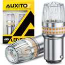 AUXITO Latest 1157 LED Bulbs Amber Yellow Turn Signal Lights, 700% Brighter 2057 2357 7528 BAY15D LED Bulbs with Projector for Turn Signal Parking Tail Brake Blinker DRL Marker Lights, Pack of 2