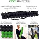 SPINEFITTER by SISSEL | Massage Device for Back & Balance | Back Trainer Relieves Tension & Blockages | Ideal for Pilates and Yoga | for Relaxation of The Spine | for Home & Professional (Black)
