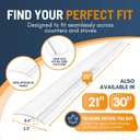 Lindas Essentials Silicone Stove Gap Covers (2 Pack), Heat Resistant Oven Gap Filler Seals Spaces Between Stovetop and Counter, Easy to Clean Stove Side Guard (25 Inches, Clear)