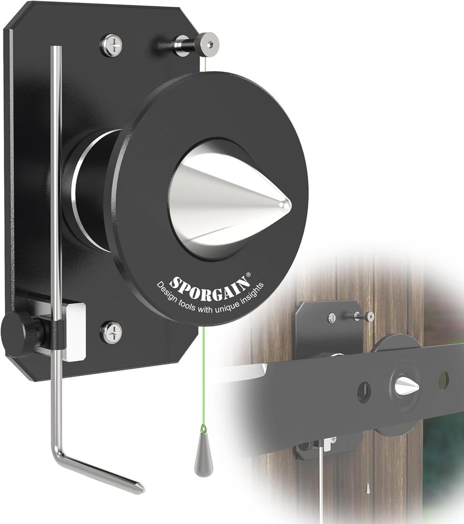 [Update] Lawn Mower Blade Balancer, High Precision with Magnetic for Adjustable Blade Holder, Wall Mounted Blade Balancing Tool, Black