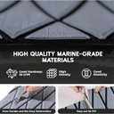 FOCEAN Boat Flooring EVA Foam Boat Decking Self-Adhesive Marine Mat for Motorboats Jon Boats Kayak Bass Boat Garden Floor, Dark Gray With Black Lines, 94.5"L x 47.2"W x 0.2"Th