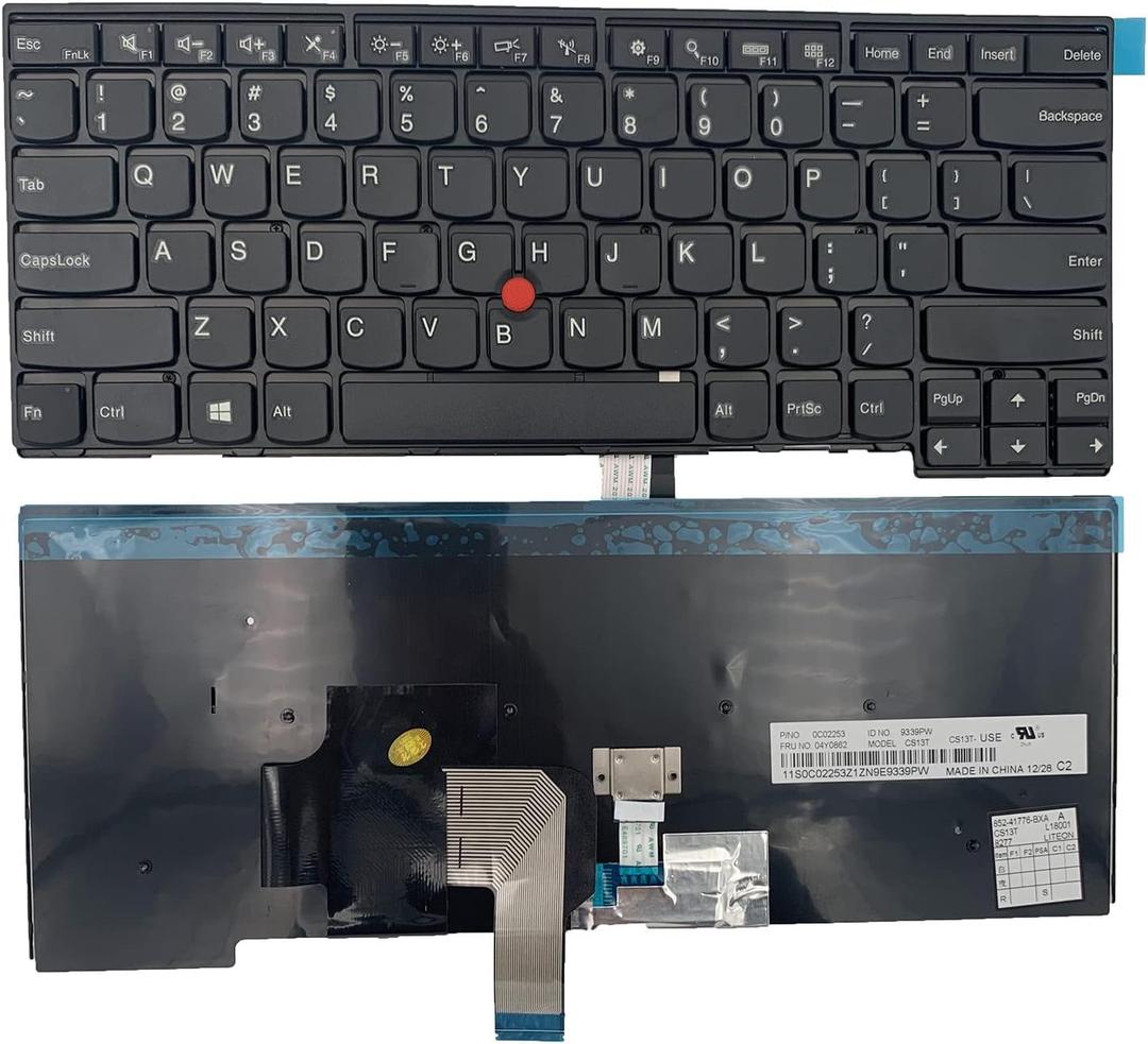 Laptop Replacement Keyboard for Lenovo Thinkpad T440 T440P T440s T431 E431 L440 T450s L440 L450 L460 L470 T431S T450 e440 e431S T460 Series Laptop Black US Layout