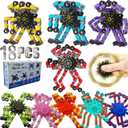 18PCS Transformable Fidget Spinners for Kids Adults,Bulk Sensory Fidget Stress Relief Toys for Boys Girls,Fidget Toys for Party Favors Birthday Gifts
