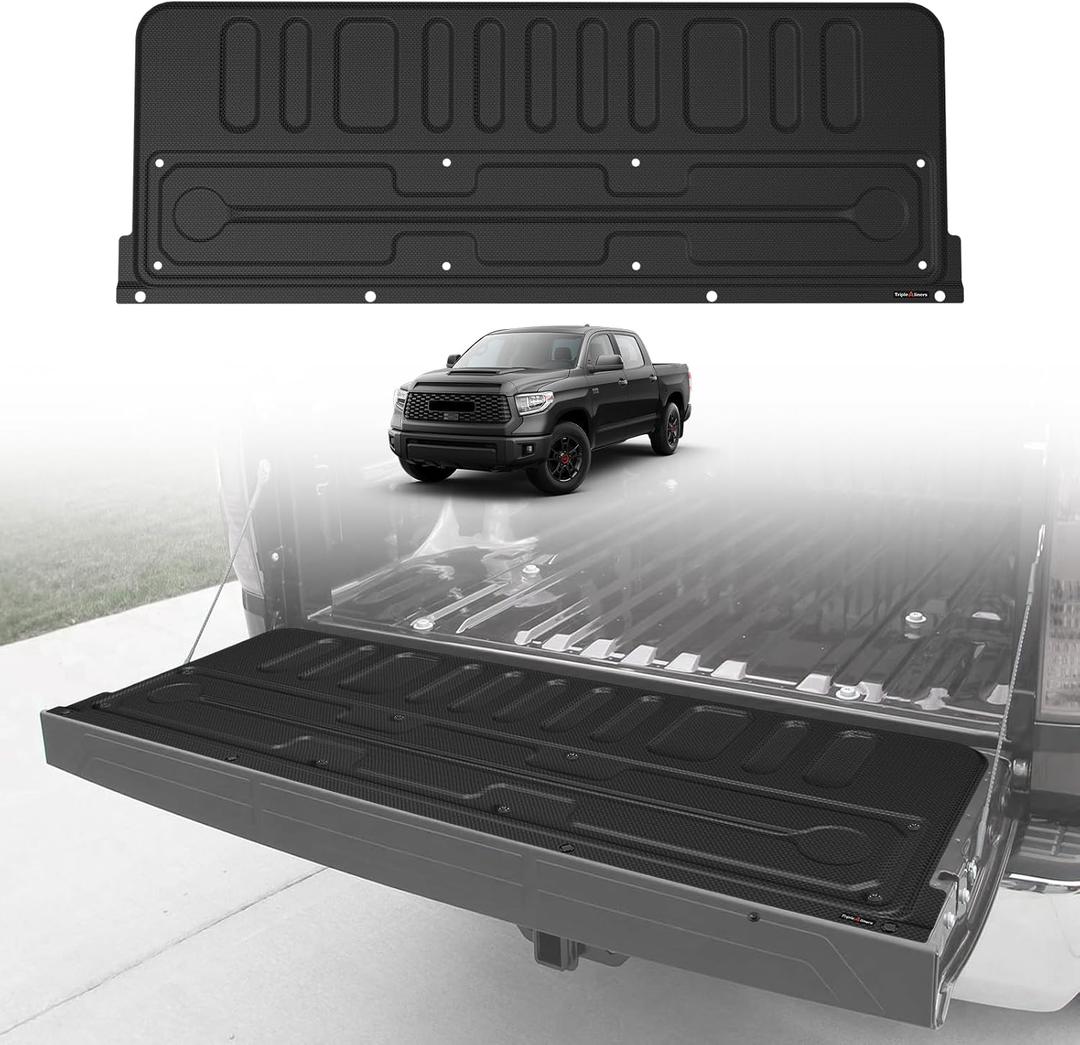 TripleAliners Truck Mat Compatible with 2007-2021 Toyota Tundra Accessories, Tailgate Mat Custom Fit All Weather Protection Pickup Liner, Not Fit Drop-in Liners