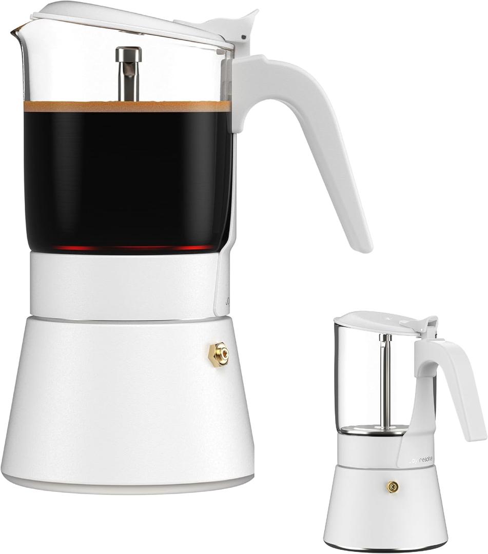 Clear Brew Glass Moka Pot (240ml) (White)