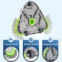 Sepetrel Upgraded Pool Vacuum Head with Wheels,Smart Swivel Handle & Swivel Hose Adapter,Weighted Triangular Shape Brush Head, for Inground/Above Ground Swimming Pools