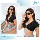 JM 2 Pack Bifocal Reading Sunglasses for Women Fashion Sun Readers Outdoor Reading Glasses UV400 Protection