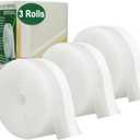 49 Feet Clear Weather Stripping Door Seal, Draft Seal Tape for Doors, Silicone Draft Seal Insulation Tape Strip, Under Door Seal Strip for Window and Door Bottom 3 Rolls Total 49ft (Width 35mm)
