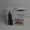 Juicer Machines Easy to Clean, with Wide Mouth & Large Feed Chute, Cold Press Juicer For Whole Fruits & Vegetables, Slow Masticating Self Feeding for Juice Extractor Machine, High Juice Yield (Medium, Premium Black)