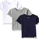 Burt's Bees Baby Boys Tees, Short Long Sleeve V-neck Crew Infant Top, 100% Cotton And Toddler T-Shirt Set, Multi 3-pack, 6 Years US