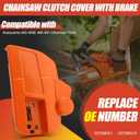 537286301 Chainsaw Clutch Cover with Brake Compatible with Husqvarna 455 455E 460 461 Clutch Cover Assembly 5372863-01