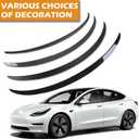 Fit Tesla Model 3 Spoiler Rear Spoiler Wing Lip Tail Trunk Spoiler Cover Compatible with 2017-2023 2024 2025 Tesla Model 3 Accessories, Matte Carbon Fiber