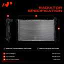 A-Premium Engine Coolant Radiator Compatible with Chrysler Town & Country & Dodge Caravan, Grand Caravan, 2005-2007 V6 3.3L 3.8L