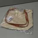 Crochet Beach Tote Bag for Women, Summer Knit Shoulder Bag with Leak-Proof Lining and Zipper, Boho Woven Purses Handbags
