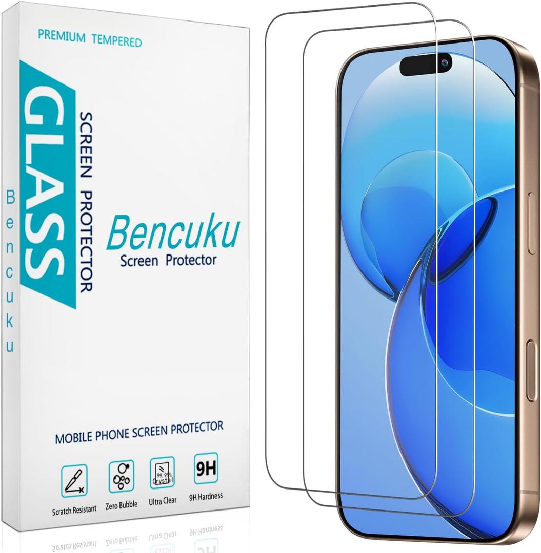 (2 Pack) Designed for iPhone 16 Pro Max 6.9-inch Tempered Glass Screen Protector, Full Coverage, Anti Scratch, Bubble Free