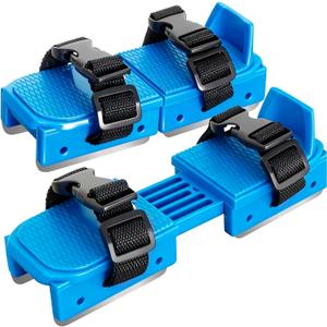 Nattork Adjustable Little Kids Ice Skates with Double Runner for Beginners Toddlers Ice Hockey Skates Strap Fastening Comfortable (Blue)