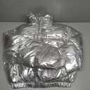COZYPOIN Women's Metallic Shiny Cropped Puffer Jacket Long Sleeve y2k Zip Up Padded Down Short Coat Outerwear Small