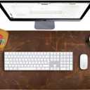 Elizo Real Leather Desk Mat Set (32x16) Large Desk Cover Desk Blotter Protector Computer Gaming Mouse Pad Table Laptop Office Desktop Accessories (Antique)